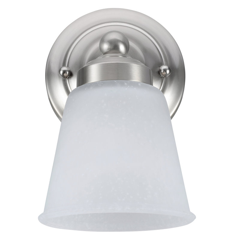 Applique pour salle de bain 1 lumières Macomber, Nickel satiné