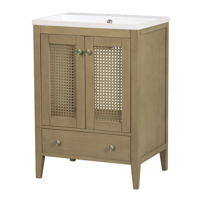 Ensemble de meuble-lavabo simple 24,01 po avec plateau Alandra