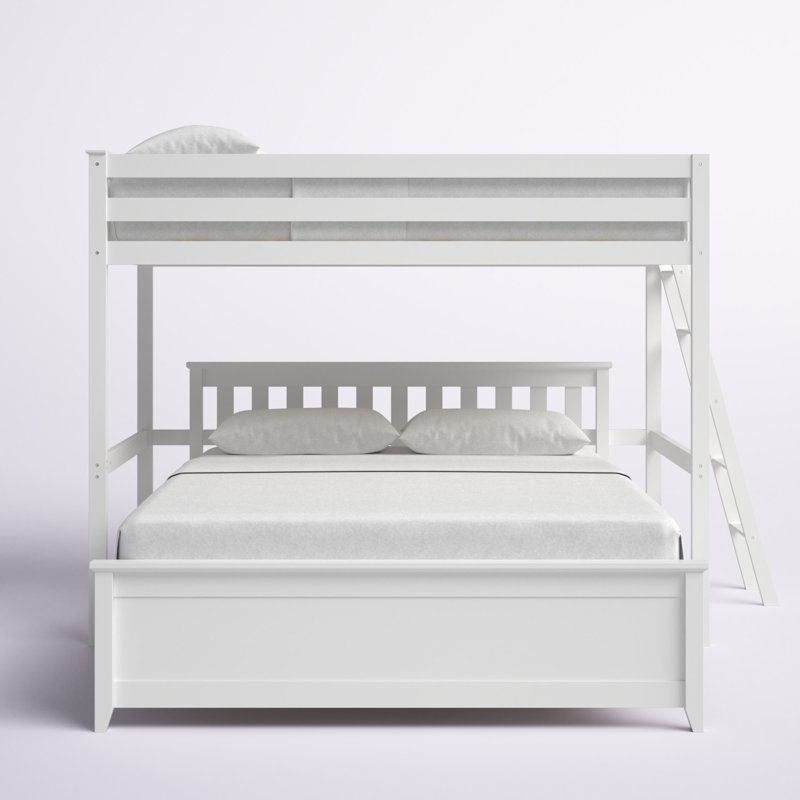 Lit superposé en bois Kober , Double sur grand, Blanc