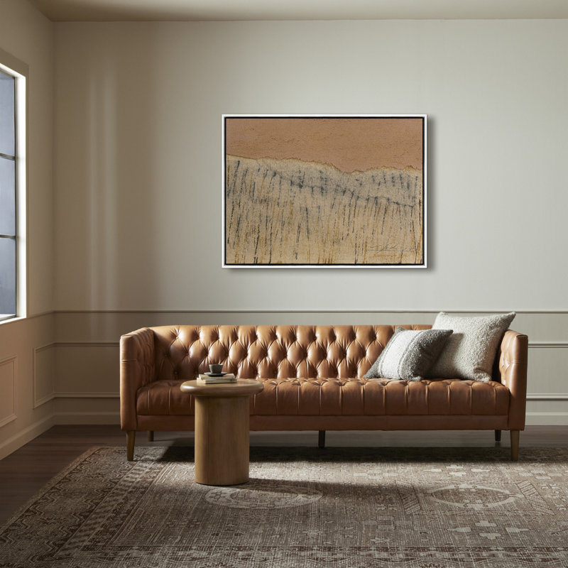 No. 17 Print by Valeria Sidanez, Rustic Walnut Canvas Floater Framed, 24" H x 32" W