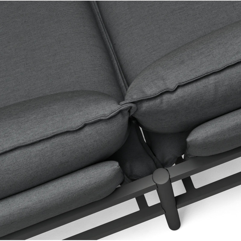 Terra Outdoor 4 - Seat Patio Sectional, Charcoal