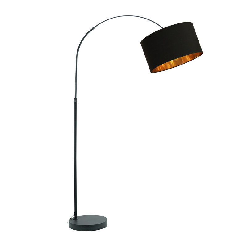 Rinnah 180cm Matte Traditional Floor Lamp, Black