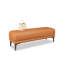  Banc long en cuir et orange avec revêtement en bois orange moderne-1064111867