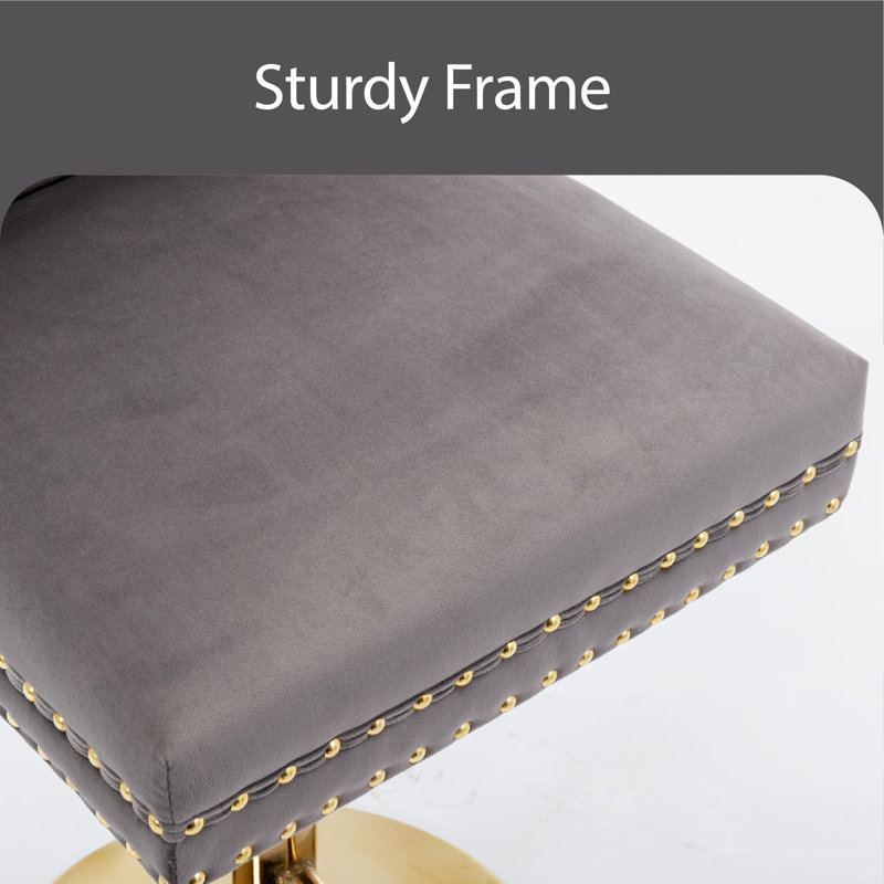 Tabouret pivotant à hauteur réglable Jocimar, Gris