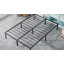 Cadre de lit simple en métal avec matelas 3 pouces pliable, cadre de lit et ensemble de matelas