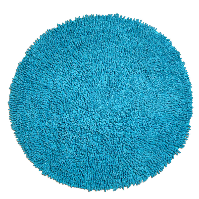 Virginio Non-Slip Bath Rug, Aqua Blue