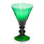 Ensemble de 4 verres à pied Martha Stewart de 284 ml (9,6 oz) faits à la main, de couleur verte.