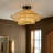1 - Light Rattan Semi Flush Mount Ceiling Light