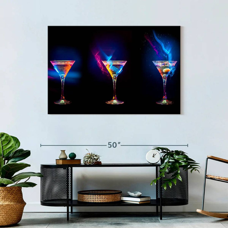 Yarlin Blazing Cocktails, 30" H x 45" W