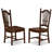 7 Piece Dining Table Set Consist of a Rectangle Wooden Table and 6 Dining Room Chairs, 36x60 Inch, Mahogany-126045956-126045953