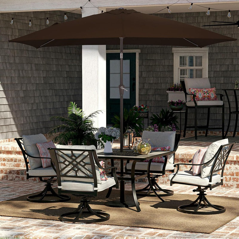Parasol de patio rectangulaire pour l'extérieur