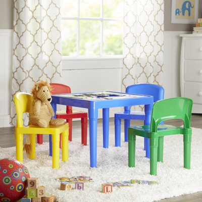 Adiline Kids 5 -Piece Activity Table and Chair Set