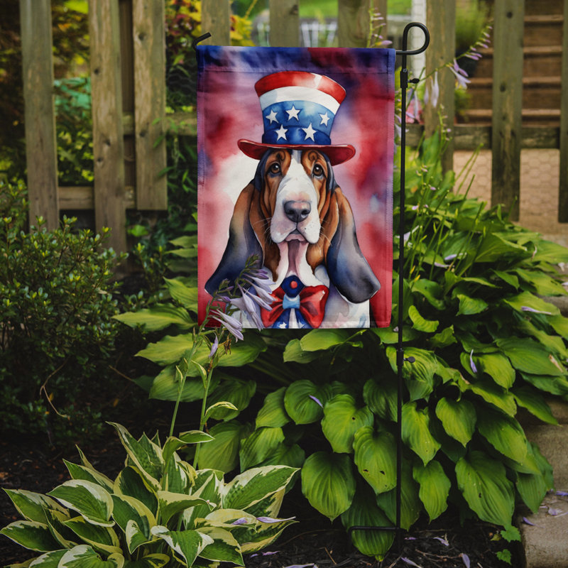 Drapeau patriotique du jardin américain, Basset hound