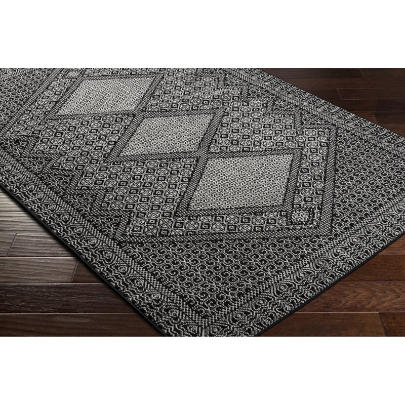 Tapis gris / noir Dancy Southwestern, Rectangle 9 pi 2 po x 12 pi