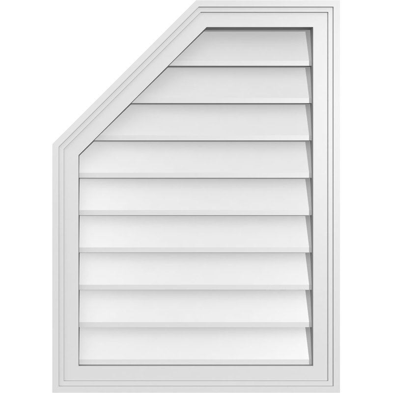 Évent en demi-octogone supérieur à montage en surface Signature, H 1,5 po x L 22 po x l 30 po