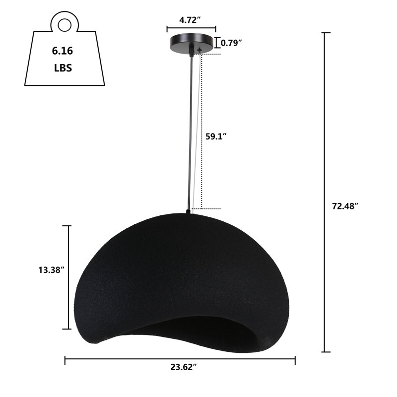 Lampe Ellara, Noir