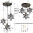 3-light Glam Chandelier With Glass Star-683306273-697981887