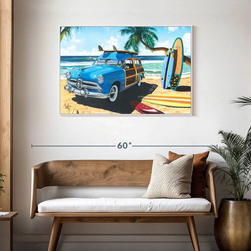Amis tropicaux tropicaux, Cadre flottant blanc, 43 po x 29 po