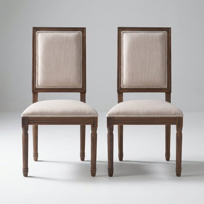 Ensemble de 2 chaises de salle à manger d'inspiration rétro avec dossier en canne et sièges rembourrés