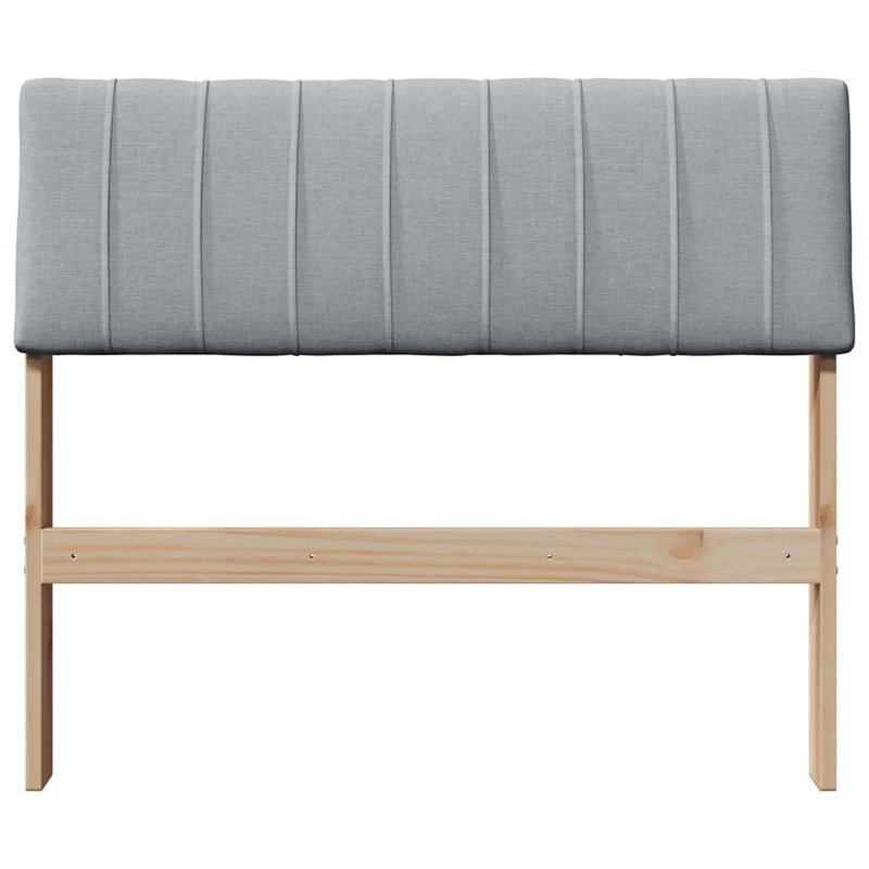 Solid Wood Headboard, UK Single - DE 90 x 190 cm, Brown, Light Grey