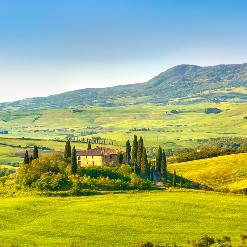 Tuscany At Spring - Wrapped Canvas Print, 30cm H x 30cm W x 3.8cm D