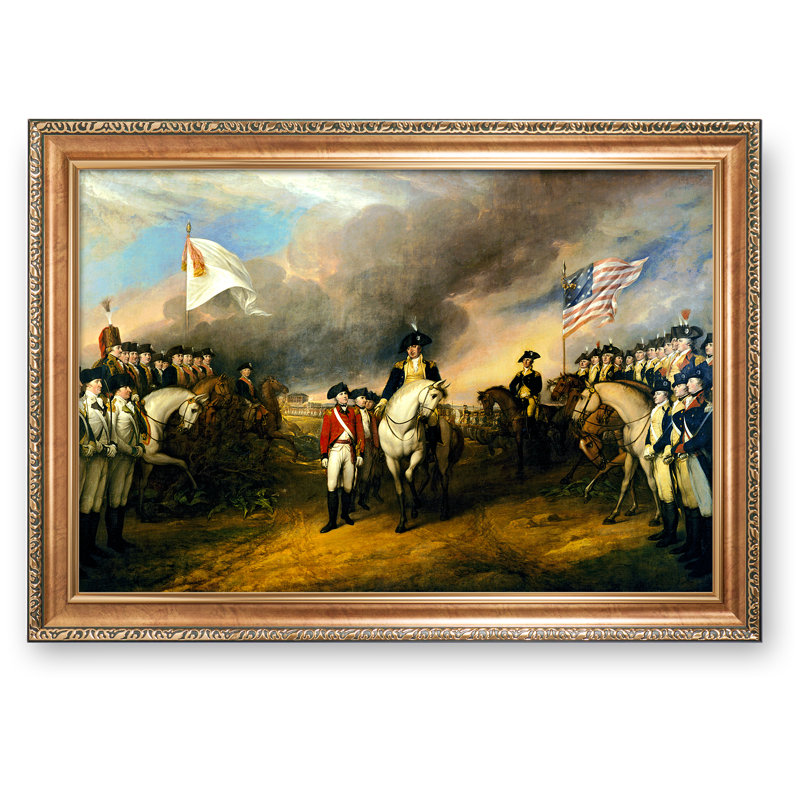 Taille de la reddition de l'abandon de Lord Cornwallis par John Trumbull: 34,5 x 24,5 pouces, taille de l'image: 30 x 20 pouces