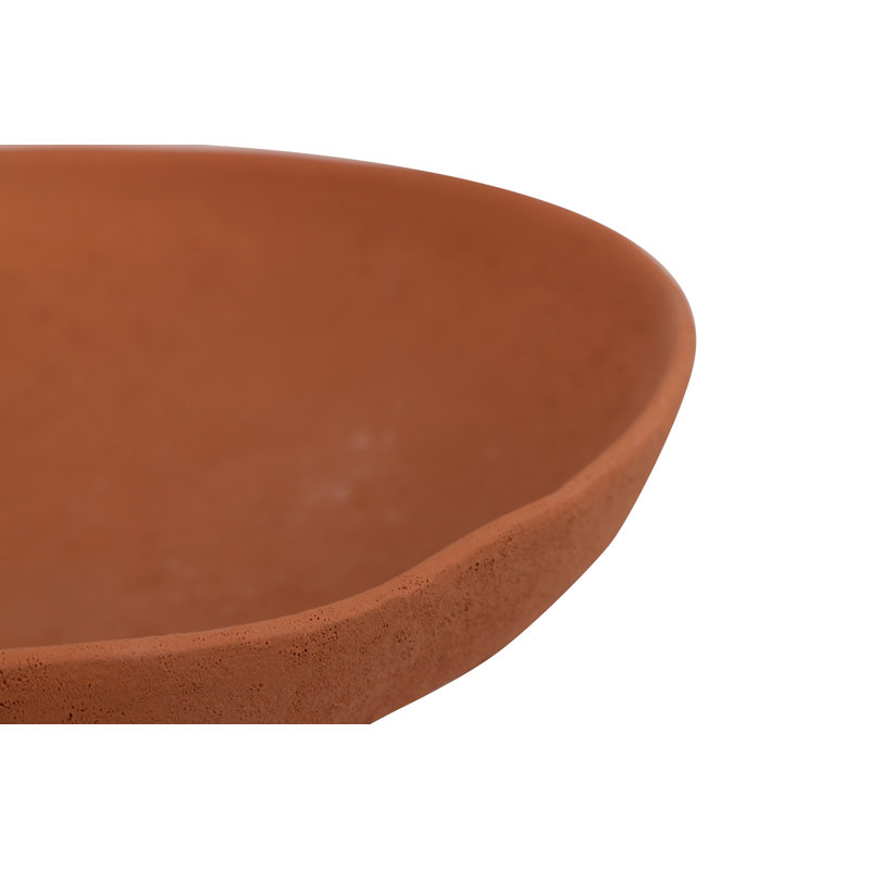 Ceramic Bowl 36x36x8 Cm, Red Terracotta
