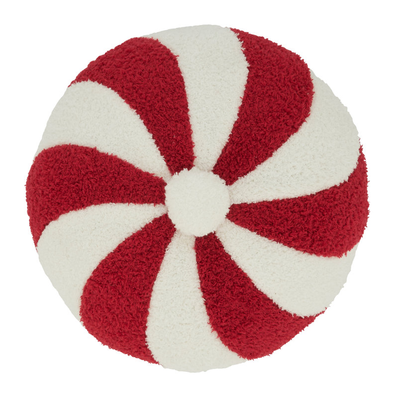 Bonbon Collection Throw Pillow, Red/White, 13"H x 13"W