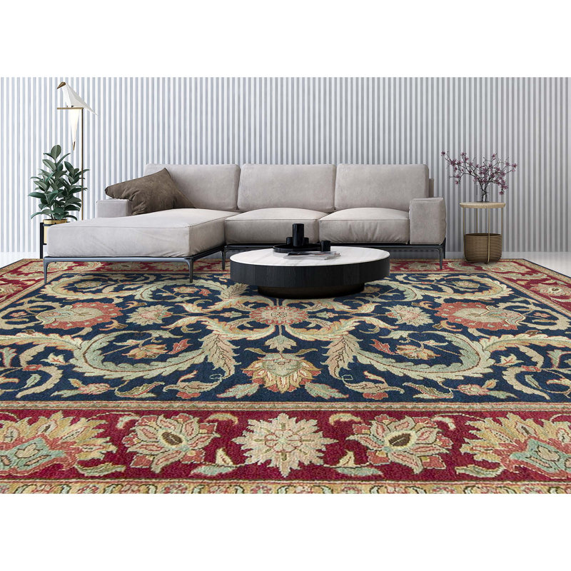Hand Woven Wool Floral Area Rug