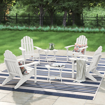 Anette Plastic Folding Adirondack Chair with Table by Sol 72 Outdoor