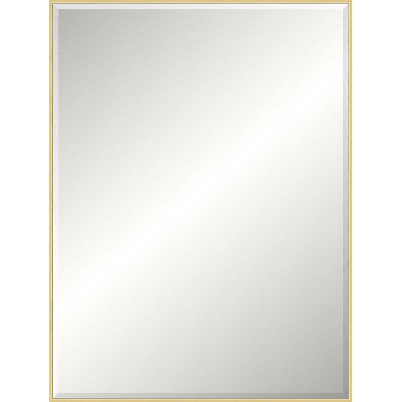 Floater 2 Solid Wood Beveled Mirror, Gold, Rectangle, 49.25" x 37.25"