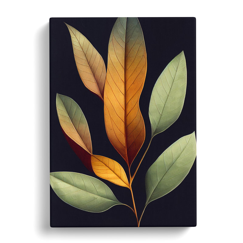 Pretty Leaves Art No.1 - Wrapped Canvas Print, 76cm H x 50cm W x 3cm D