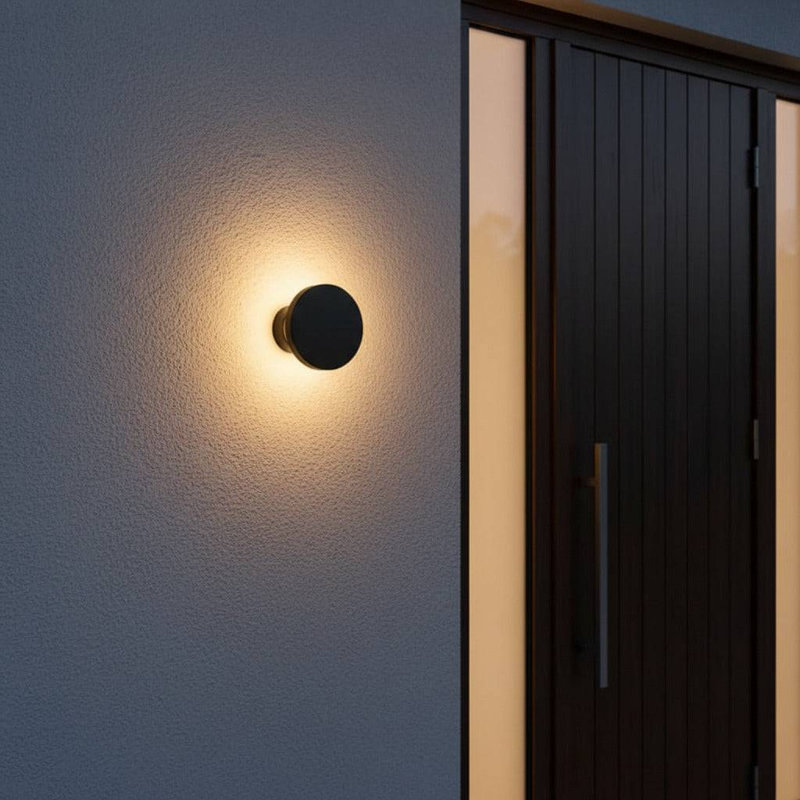 UltraBeam 10 Watt Round Halo Effect Exterior LED Wall Light - IP65 Rated - 1000 Lumen Output