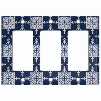 Patterned 3 - Gang Standard Wall Plate