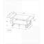 Table basse industrielle en métal et stratifié avec tablette de rangement fixe Industrial-Farmhouse-359937453