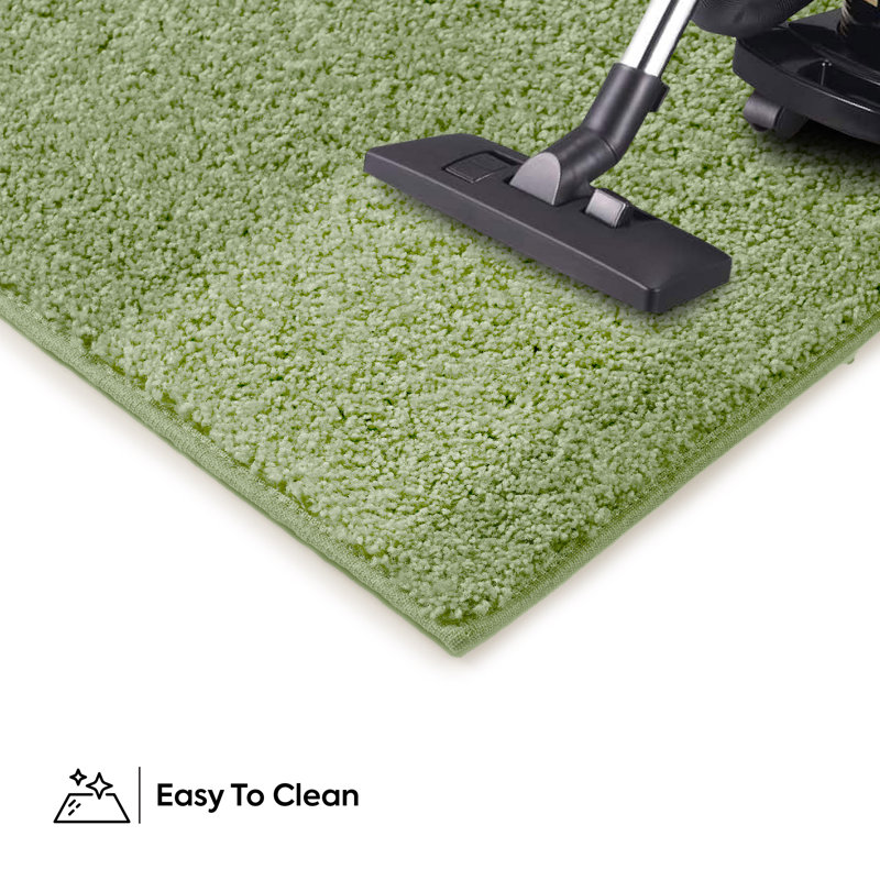 Modern Plush Pet and Kids Friendly Solid Color Lime Green Area Rugs, Stain & Fade Resistance, Perfect for Living Room, Dining Room, Bedroom, Playroom and Kidsroom, Event, Wedding, Amberleigh Binded Rug