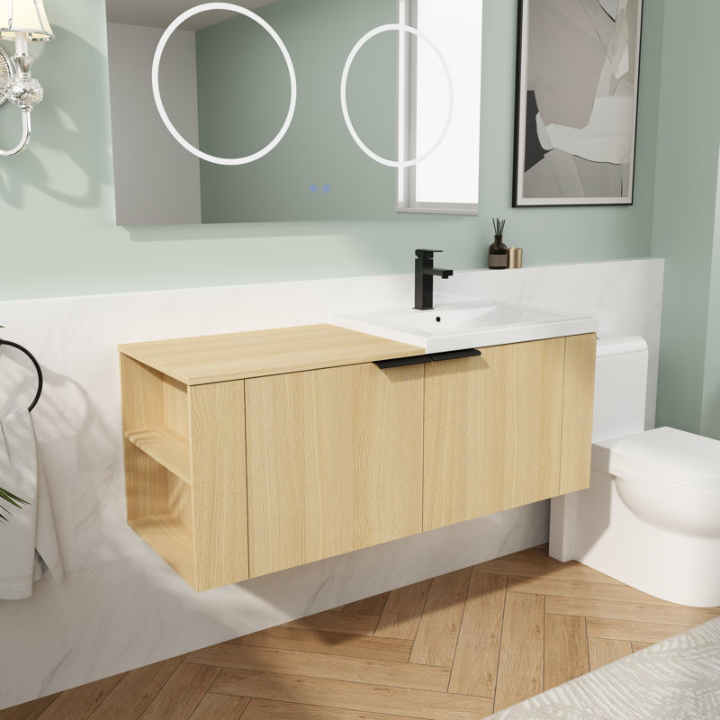 Armoire de rangement 48 po avec espace de rangement, Chêne