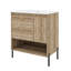 Meuble-lavabo moderne en bois 30 po, armoire de salle de bain avec tiroir coulissant, meuble de rangement pour salle de bain avec lavabo en céramique