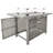 43" Propane Gas Fire Pit Table,60000 BTU Rectangular Open Weave Wicker Fire Pit With Glass Wind Guard For Outside Patio Deck Garden Backyard-668625867