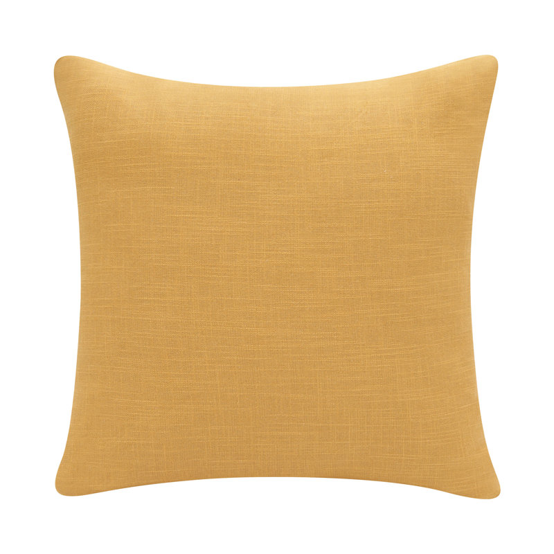 Yellow and White Geometric Cotton Throw Pillow Set
