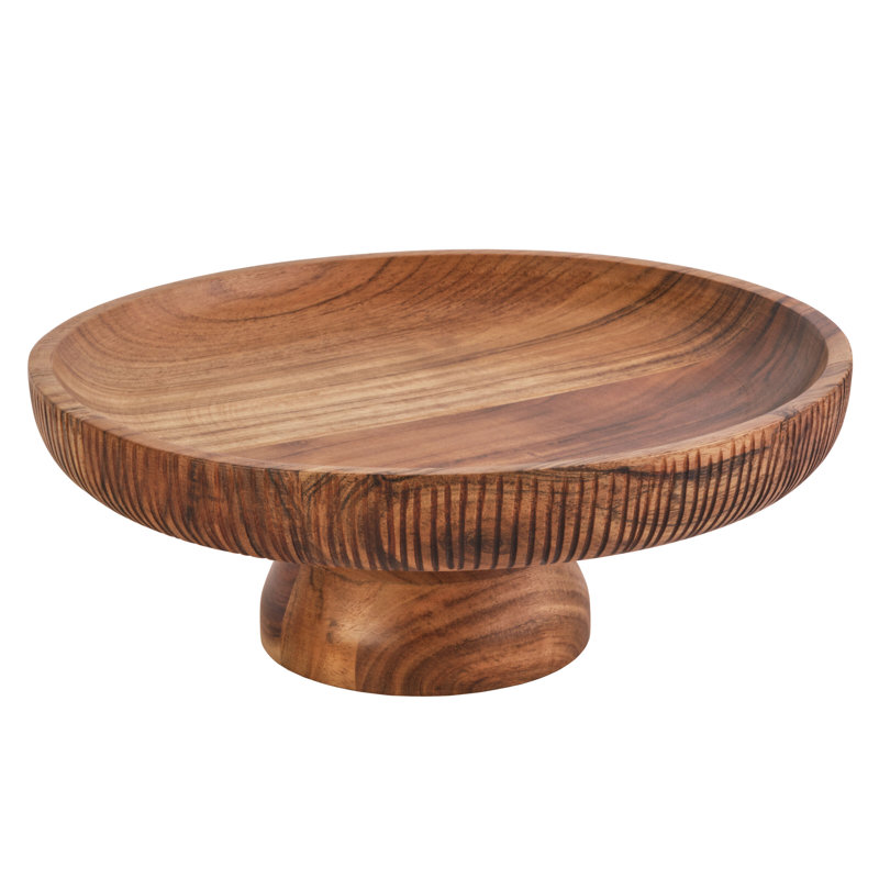 Fitz And Floyd Caleb Natural Footed Cake Server