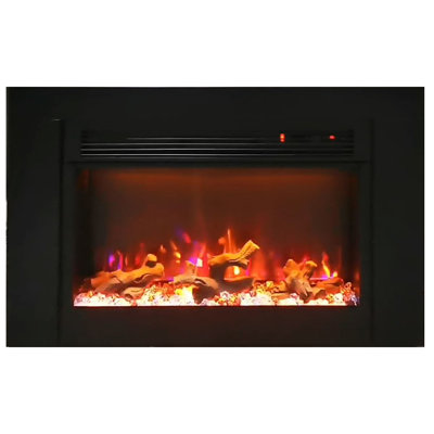 Kanawha Symple Stuff 36.2 " W Black Electric Fireplace Insert with BTU 5000