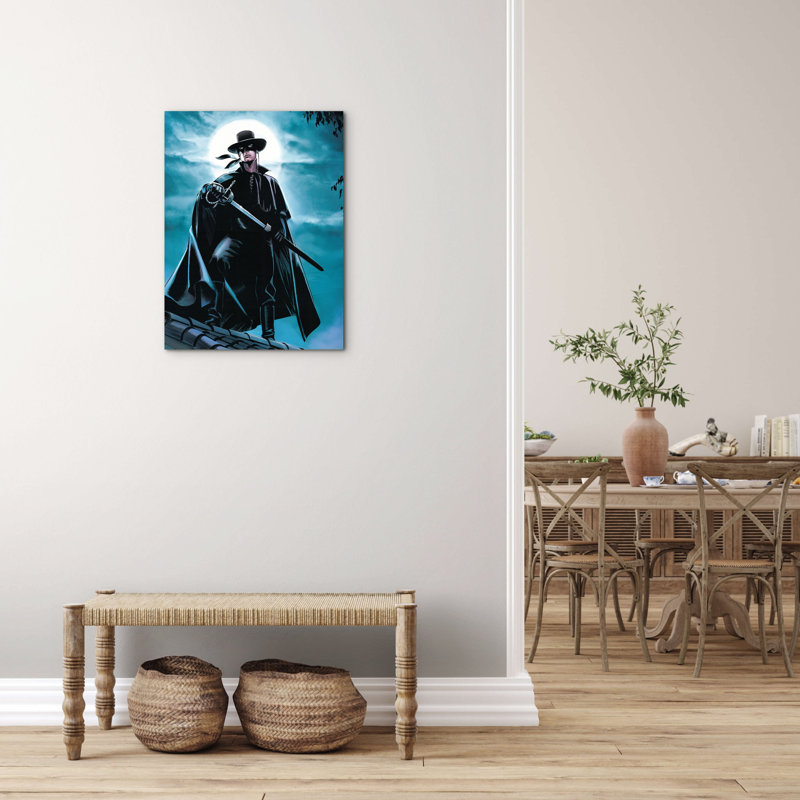Homage to Zorro by Art Studio 77.5cm H x 58cm W MetalArt Materic Aluminum Satin Effect, Frameless Panel, Lightweight Ready to Hang