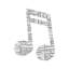 "Music Note Typographie" par Tenisha, reproduction d'art graphique sur toile-27526797-27526809-27526812