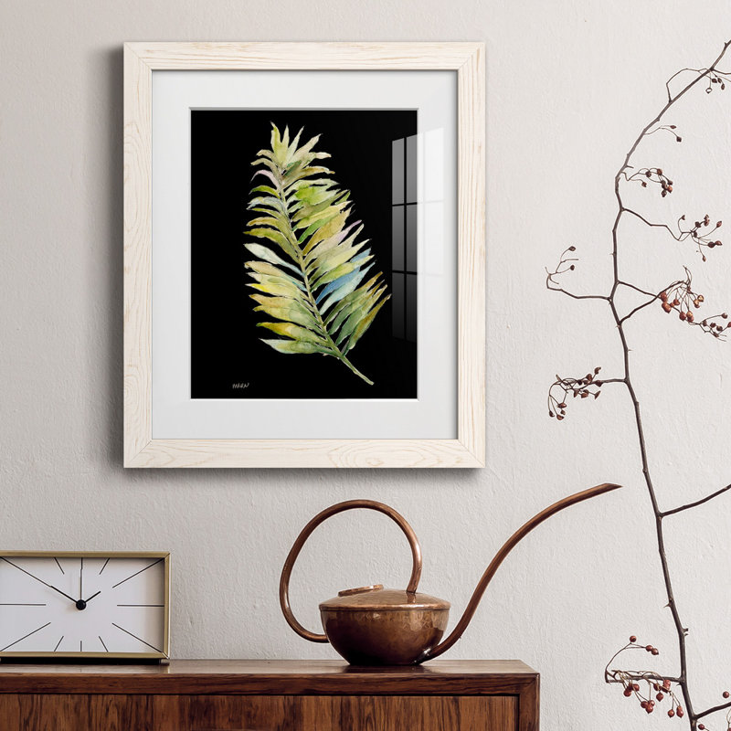 Frond - reproduction de cadre photo sur papier, Papier encadré blanc, H 20 po x l 17 po x P 1,5 po