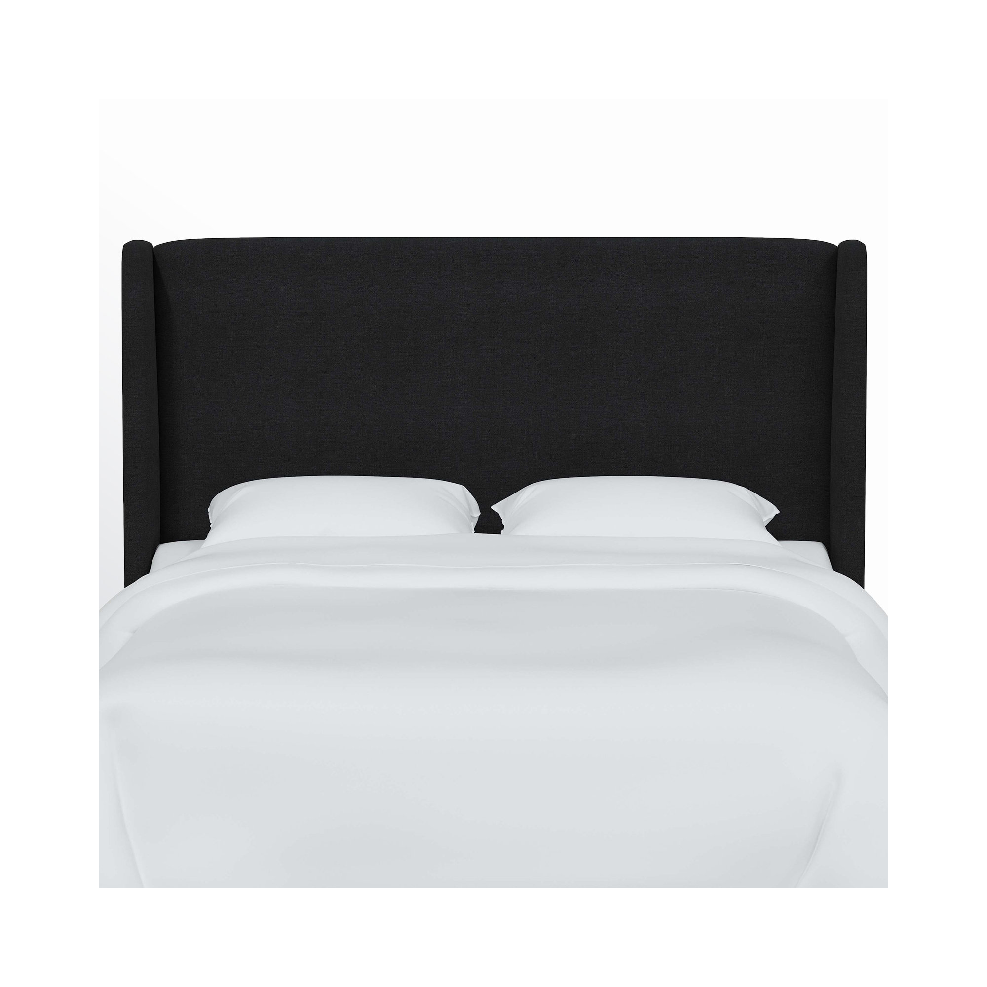 Tilly Upholstered Headboard, King, Classic Linen Black