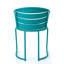 Ensemble bistro extérieur en fer - bleu sarcelle mat, 2 chaises et table ovale pour le plaisir du jardin