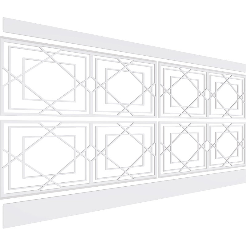 Panneaux muraux blancs 94,5 "(paquet de 4), L 44 po