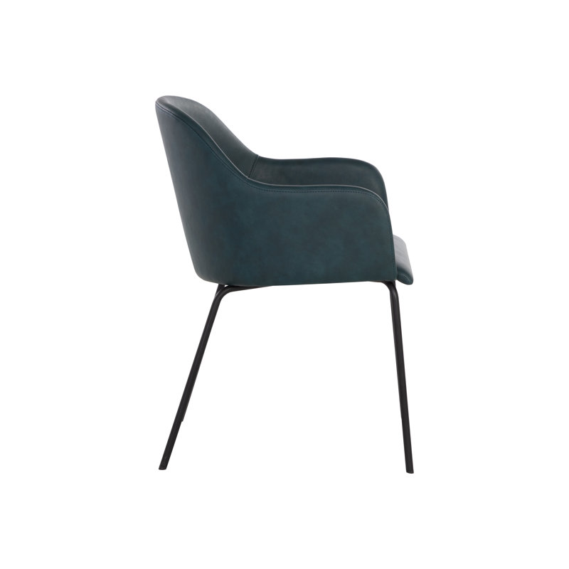 Upholstered Arm Chair, Teal