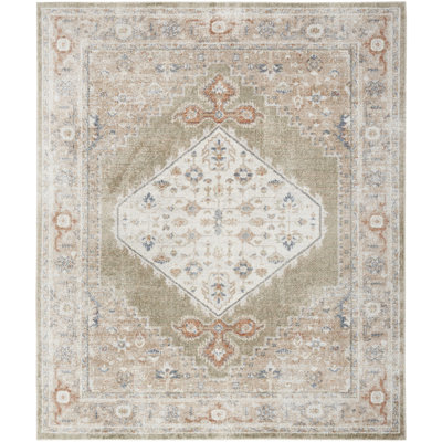 Tapis oriental lavé à la machine 8 pi x 10 pi Sage